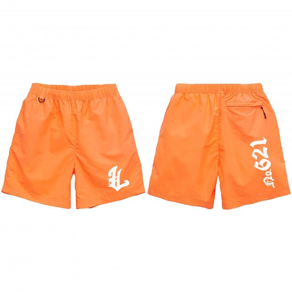 <img class='new_mark_img1' src='https://img.shop-pro.jp/img/new/icons2.gif' style='border:none;display:inline;margin:0px;padding:0px;width:auto;' />LEFLAH LOST LOGO NYLON SHORTS  (ORG) 620缡ȯ
