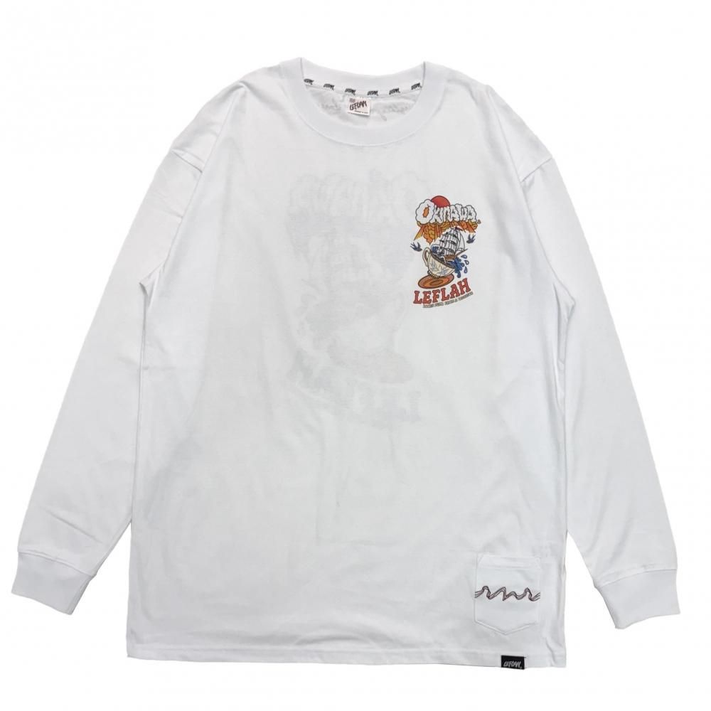 LEFLAH】 STORM long tee (WHT) - LEFLAH ｜ OFFICIAL WEB SHOP