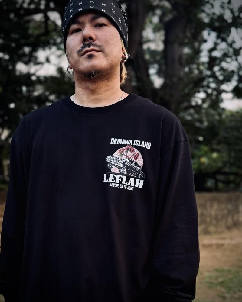 LEFLAH】 HOOD CAR long tee (BLK) - LEFLAH ｜ OFFICIAL WEB SHOP