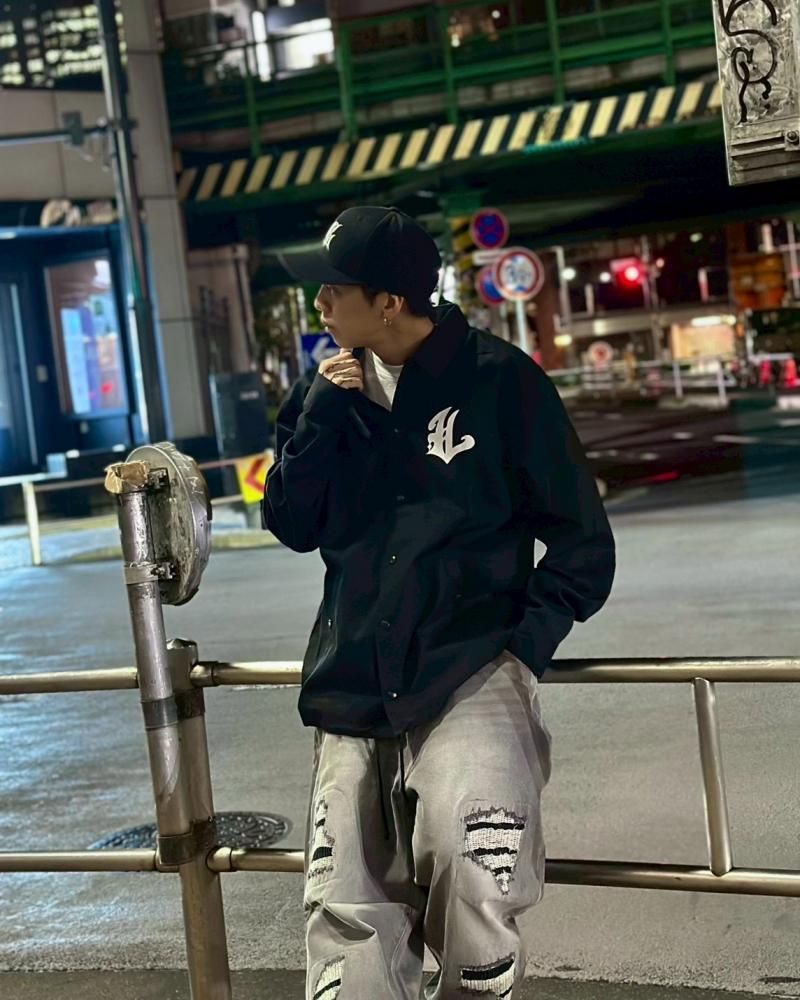 LEFLAH】 LOST LOGO coach jacket (BLK) - LEFLAH ｜ OFFICIAL WEB SHOP