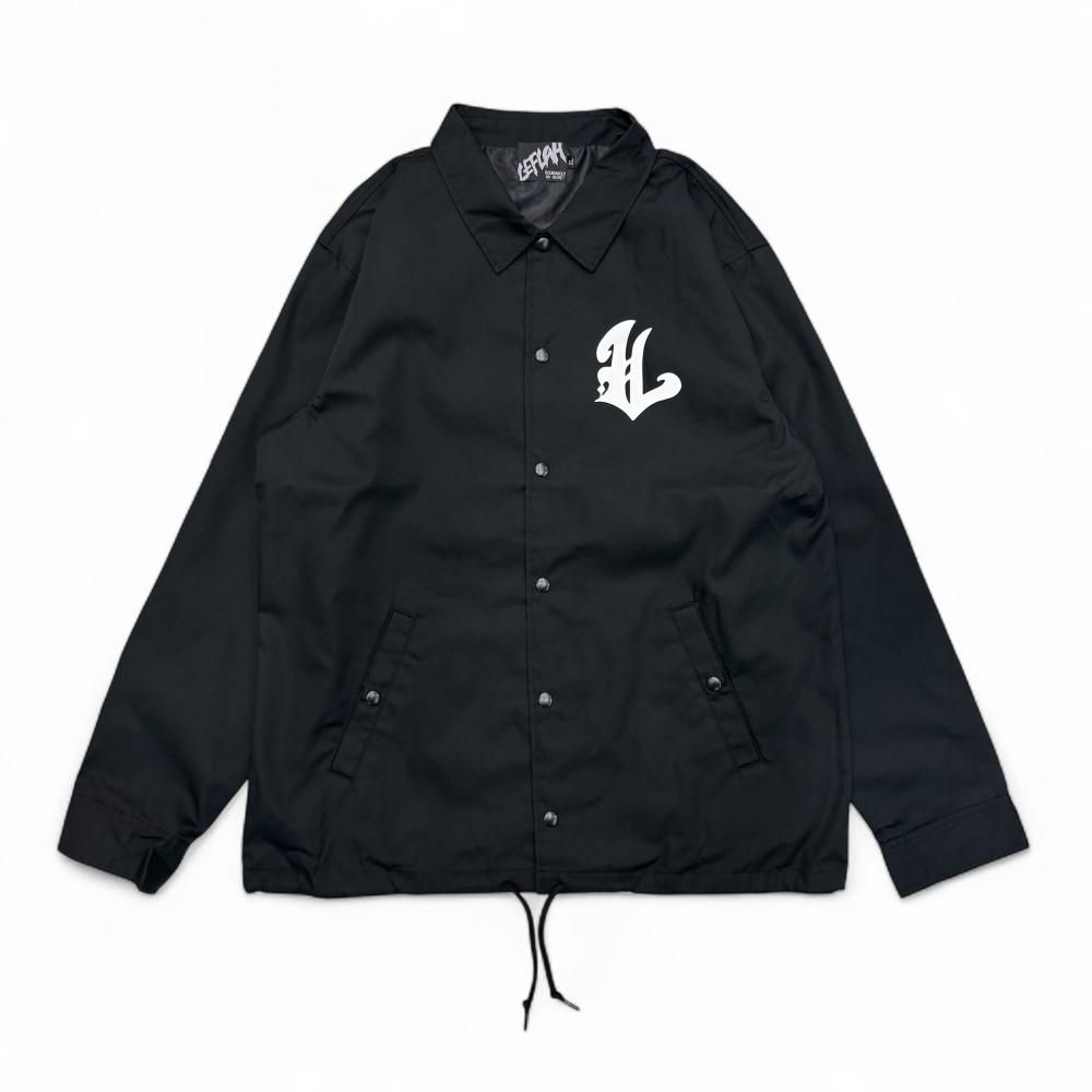 <img class='new_mark_img1' src='https://img.shop-pro.jp/img/new/icons2.gif' style='border:none;display:inline;margin:0px;padding:0px;width:auto;' />LEFLAH LOST LOGO coach jacket (BLK) 1025缡ȯͽ