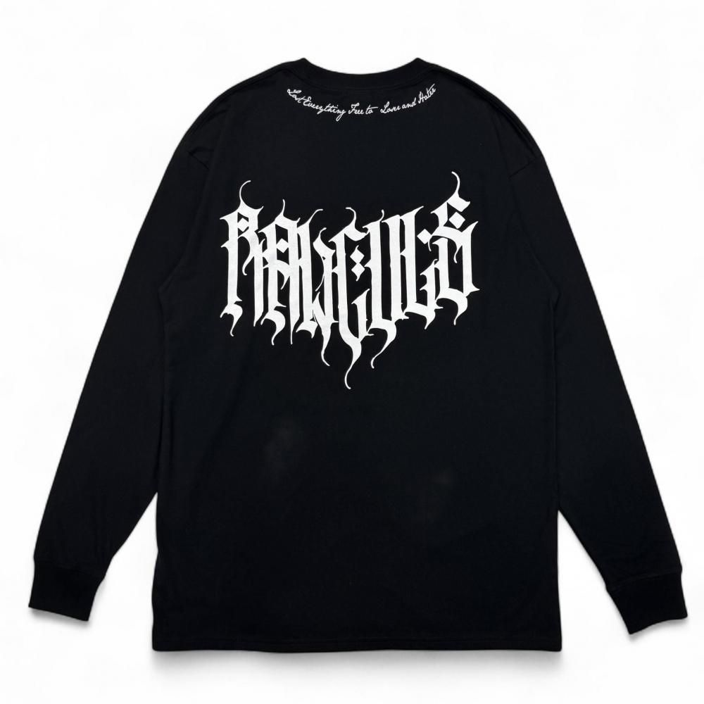 LEFLAH】 BLACK LETTER long tee (BLK) - LEFLAH ｜ OFFICIAL WEB SHOP
