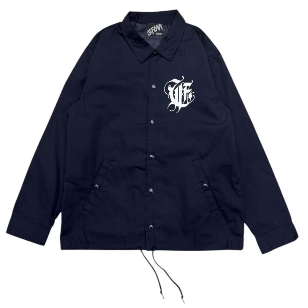 LEFLAH】 BLACK LETTER coach jacket (NVY) - LEFLAH ｜ OFFICIAL WEB SHOP