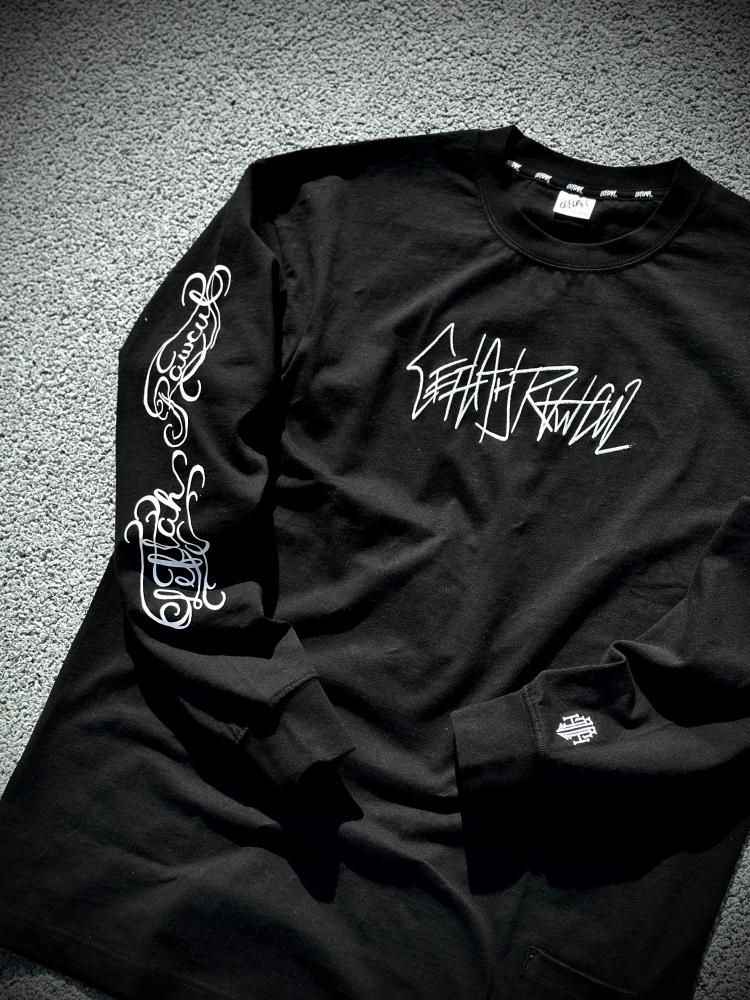 LEFLAH】 tag stitch long sleeve tee (BLK) - LEFLAH ｜ OFFICIAL WEB