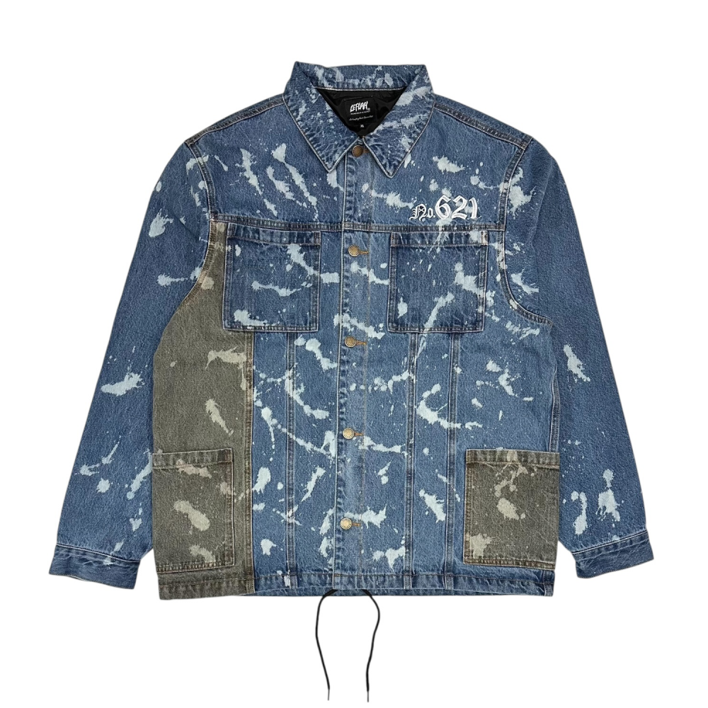 <img class='new_mark_img1' src='https://img.shop-pro.jp/img/new/icons1.gif' style='border:none;display:inline;margin:0px;padding:0px;width:auto;' />LEFLAHbleached denim panel jacket (BLU)