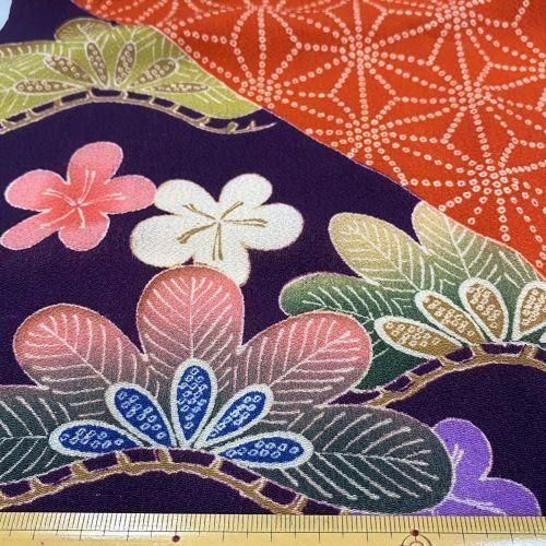 古布　正絹　吊るし雛　錦紗縮緬　疋田模様　麻の葉　くくり花　さげもん　鬼しぼ 古布正絹吊るし雛錦紗縮緬疋田模様麻の葉くくり花さげもん鬼しぼ