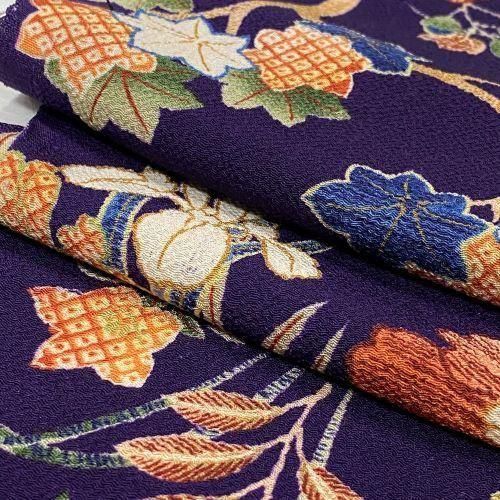 四季の花文様 | 正絹ちりめん - 紗々美〜古布・ちりめん・和ぎれ細工〜