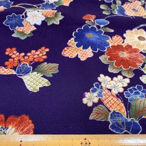 四季の花文様 | 正絹ちりめん - 紗々美〜古布・ちりめん・和ぎれ細工〜