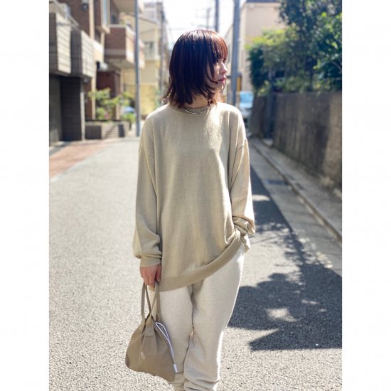 SEE SEE × ka/fuka CREW KNIT BEIGE - ニット/セーター