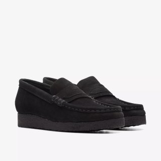 【20%OFF】Clarks Womens  Wallabee Loafer Blk 