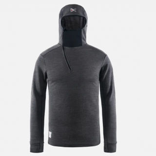 District Vision Hooded Merino Grid Fleece 