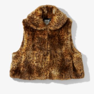 Rhodolirion Eco Fur Short Length Vest - Leopard