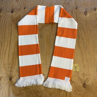 BORDER /Orange and White Bar Acrylic Football Scarf 8