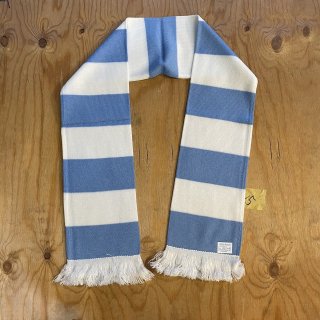 BORDER /Sky Blue and White Bar Acrylic Football Scarf 15