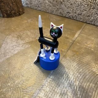 【DETOA】Wooden Push Up Toy Black Cat 11738