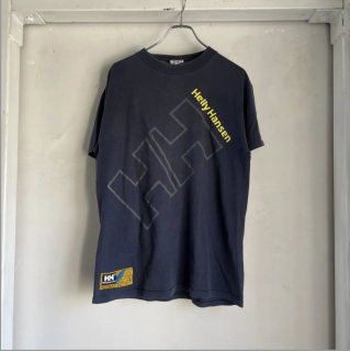90s HELLY HANSEN PRINT TEE NAVY UC-0142