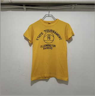 80s SPORTS WEAR PRINT TEE YELLOW UC-0209