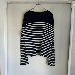 SOPHNET BORDER L/S TEE NAVY UC-0487