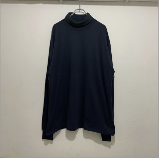90s CHAMPION TURTLE NECK L/S TEE NAVY USA製 UT-2302-006