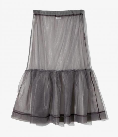 スカート RHODOLIRION - Single Tiered Skirt Rhodolirion】Single Tiered Skirt - Sheer Tricot - FRIDGE