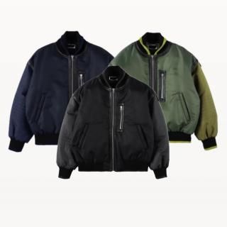 PHINGERINTRIM LEATHER BOMBER JACKET