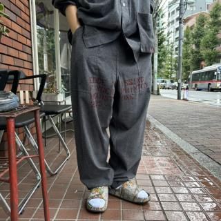 PHINGERINHAND-STENCILED NIGHT PANTS STRIPE