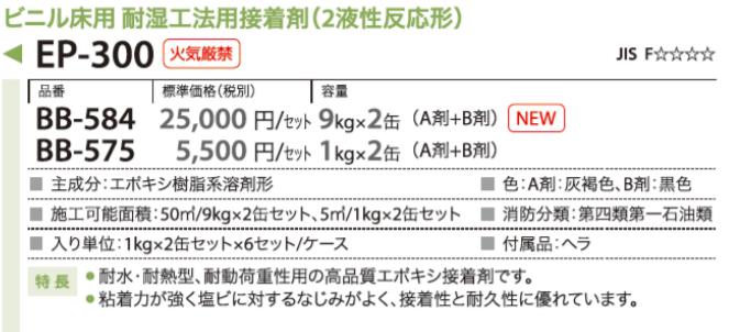 BB-584 サンゲツ 接着剤 EP-300 kg×2缶(A剤＋B剤)の激安通販【ゲキセン】