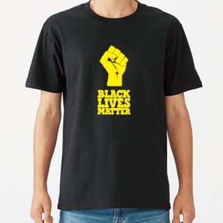 Black Lives Matter Hand Logo Yellow T Shirts / Black<img class='new_mark_img2' src='https://img.shop-pro.jp/img/new/icons8.gif' style='border:none;display:inline;margin:0px;padding:0px;width:auto;' />