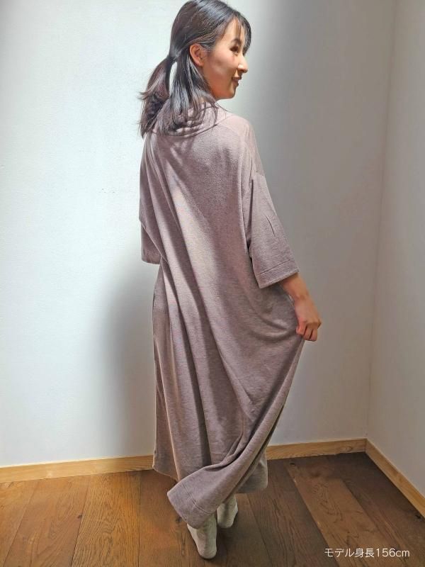 タケフ　竹のスウェット　裏毛　ワンピース タケフ竹のスウェット裏毛ワンピース